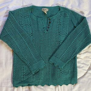 Vintage L.L. Bean Crochet Sweater